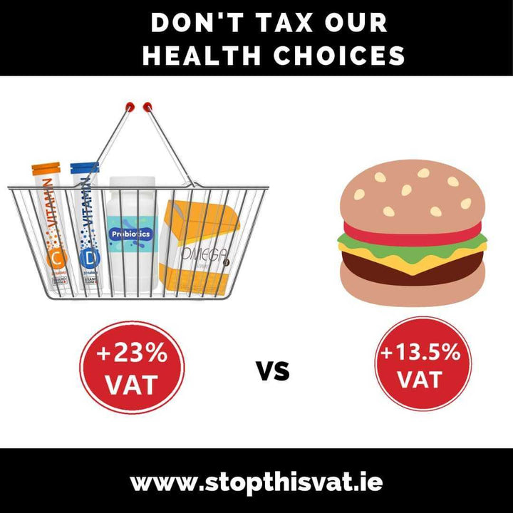 Irish Government Proposed VAT increase on Supplements and Vitamins - Probiotic.ie
