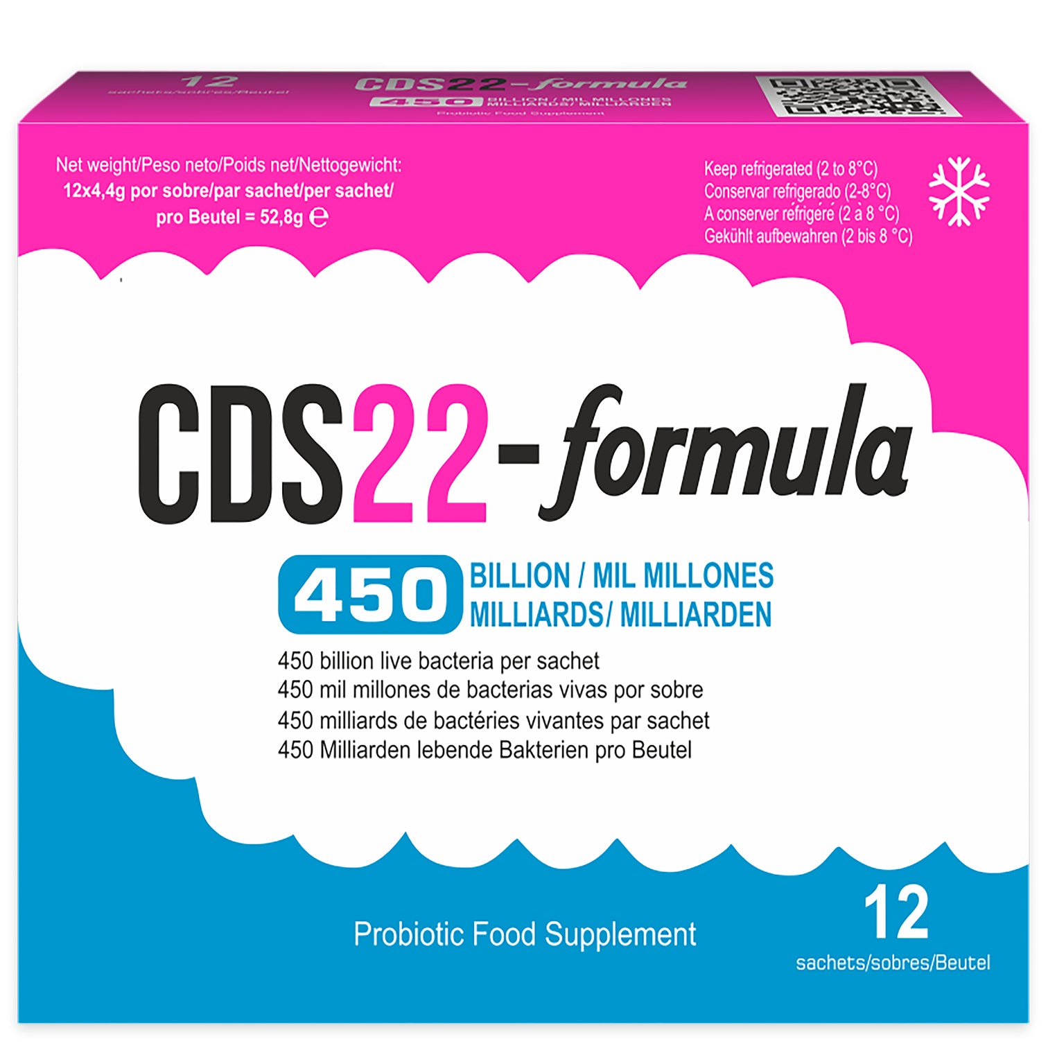 CDS22-Formula Probiotic 450 Billion CFU – De Simone Formulation Ireland Front Box View
