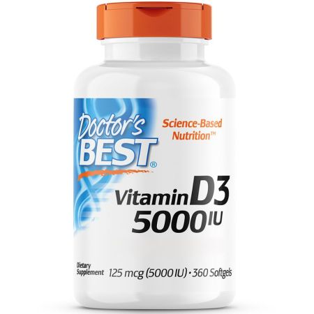 Doctor’s Best Vitamin D3 5000 IU Softgels – High-Strength D3 for Bone and Immune Health in Ireland