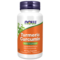 Supplement bottle labeled 'Turmeric Curcumin' with NOW brand on a white background Ireland