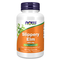 Now Foods Slippery Elm 400 mg Veg Capsules Ireland Front of Pack