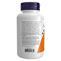 NOW Foods NAC 600mg supplement – 100 vegetarian capsules – N-Acetyl Cysteine bottle available in Ireland at Probiotic.ie Side