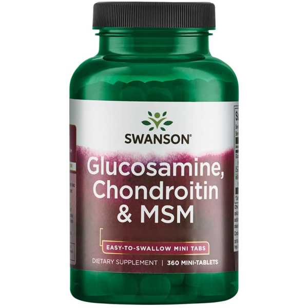 Swanson Glucosamine Chondroitin & MSM - Joint Care - 120 Tabs