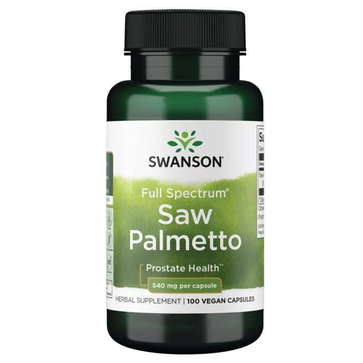 Swanson Full Spectrum Saw Palmetto 540 mg 100/250 Caps - Swanson Full Spectrum Saw Palmetto 540mg – Natural Herbal Supplement |