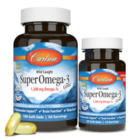 Carlson Labs Super Omega-3 1200mg fish oil softgels bottle front Ireland