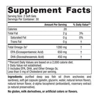 Back of Nordic Naturals Ultimate Omega box with ingredients and directions