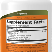 Now Foods 8 Billion Acidophilus & Bifidus Probiotic Supplement Ireland Left Side