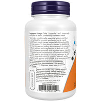 NOW Foods Taurine Double Strength 1000 mg 100 Veg Capsules Ireland Left Side