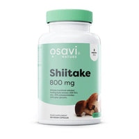 Osavi Shiitake 800 mg food supplement, 120 vegan capsules, shiitake Lentinula edodes fruiting body extract standardised for polysaccharides and beta-glucans
