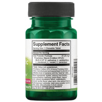 Swanson Oral Probiotic Formula supplement facts panel showing 21.25 mg blend, five named species and full ingredients list