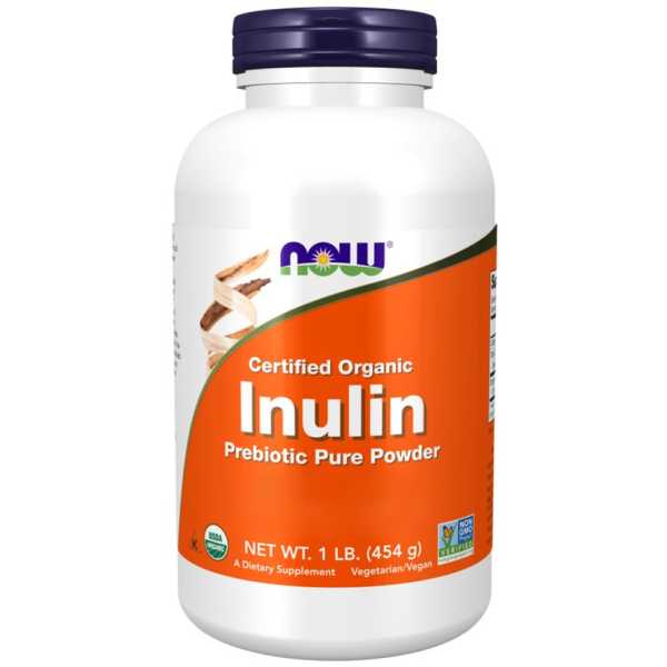 Now Foods Organic Inulin Prebiotic Pure Powder - 227g or 454g