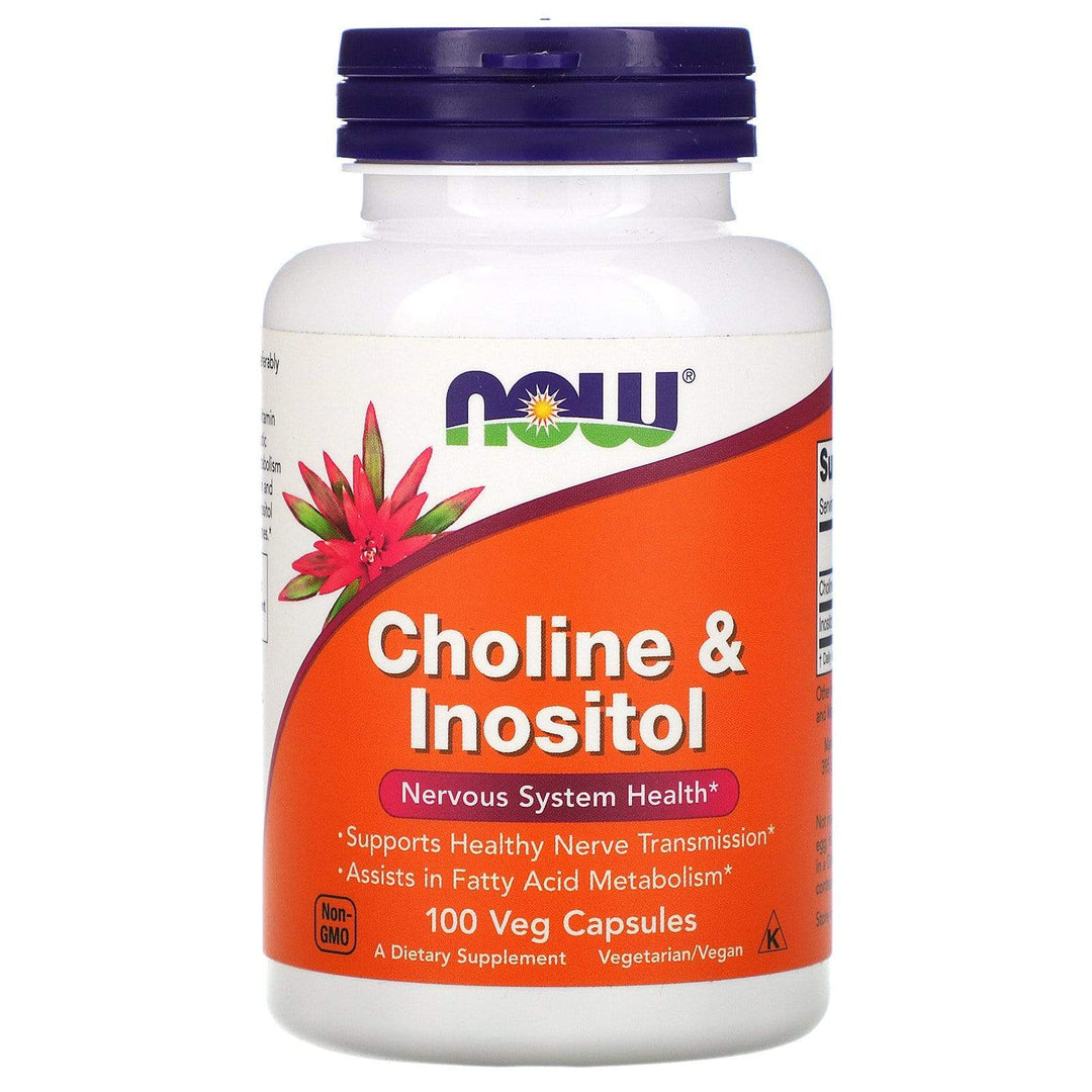 Now Foods Choline & Inositol B-Vitamin Complex Supplement Ireland - Front of Pack