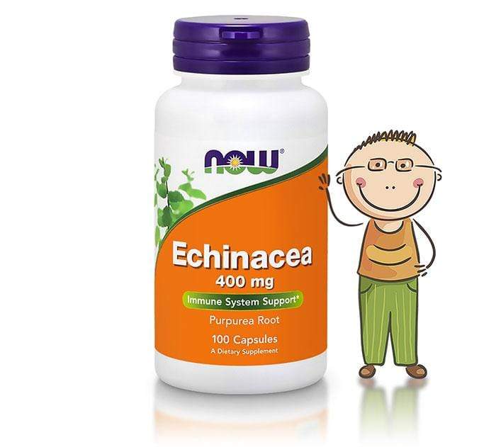 Now Foods Echinacea 400mg Immune System Support - 100 Veg Capsules - Probiotic.ie