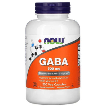 Now Foods GABA - 500 mg - 100/200 Veg Capsules - Probiotic.ie