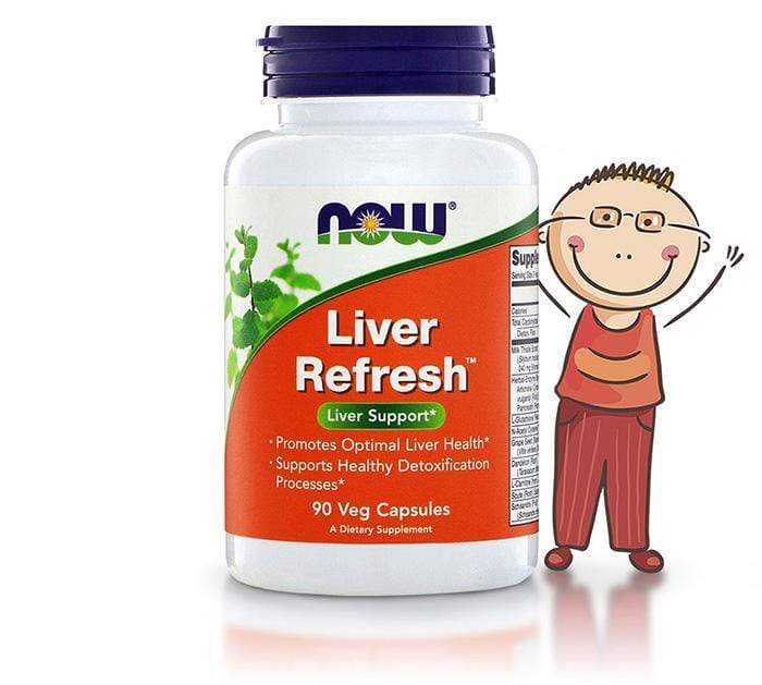 NOW Foods Liver Refresh 90 Veg Capsules – botanical supplement with milk thistle, artichoke, and turmeric, shipped from Dublin, Ireland.