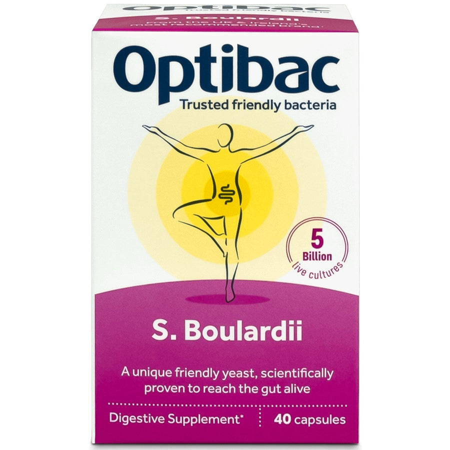 Optibac Saccharomyces Boulardii 5 Billion - 40/80 Caps - Probiotic.ie