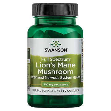 Swanson Lion's Mane Mushroom - Full Spectrum 500mg - 60 caps - Probiotic.ie