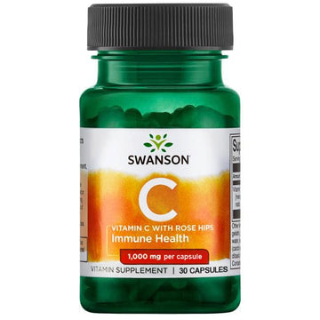 Swanson Vitamin C with Rose Hips 1,000mg 90 Caps - Probiotic.ie