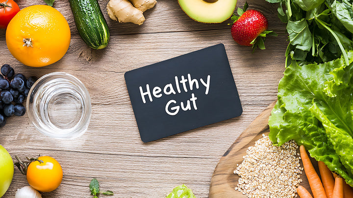 Healthy gut foods concept image for an evidence-based probiotics guide in Ireland