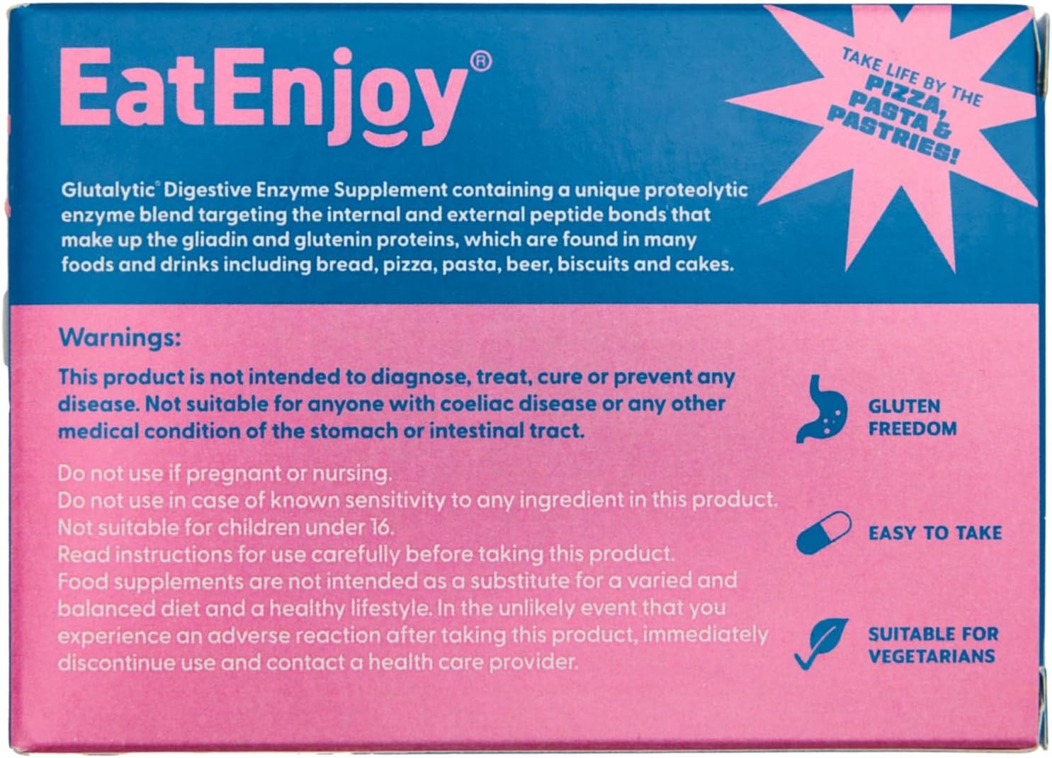EatEnjoy Glutalytic – Digestive Enzymes for Gluten Intolerance (20 Caps)