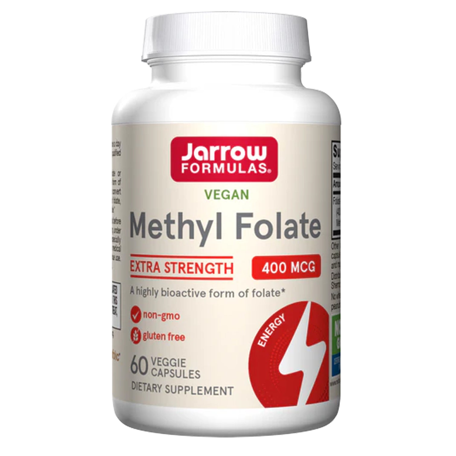 Jarrow Formulas Methyl Folate 400mcg 60 Capsules supplement available in Ireland at Probiotic.ie