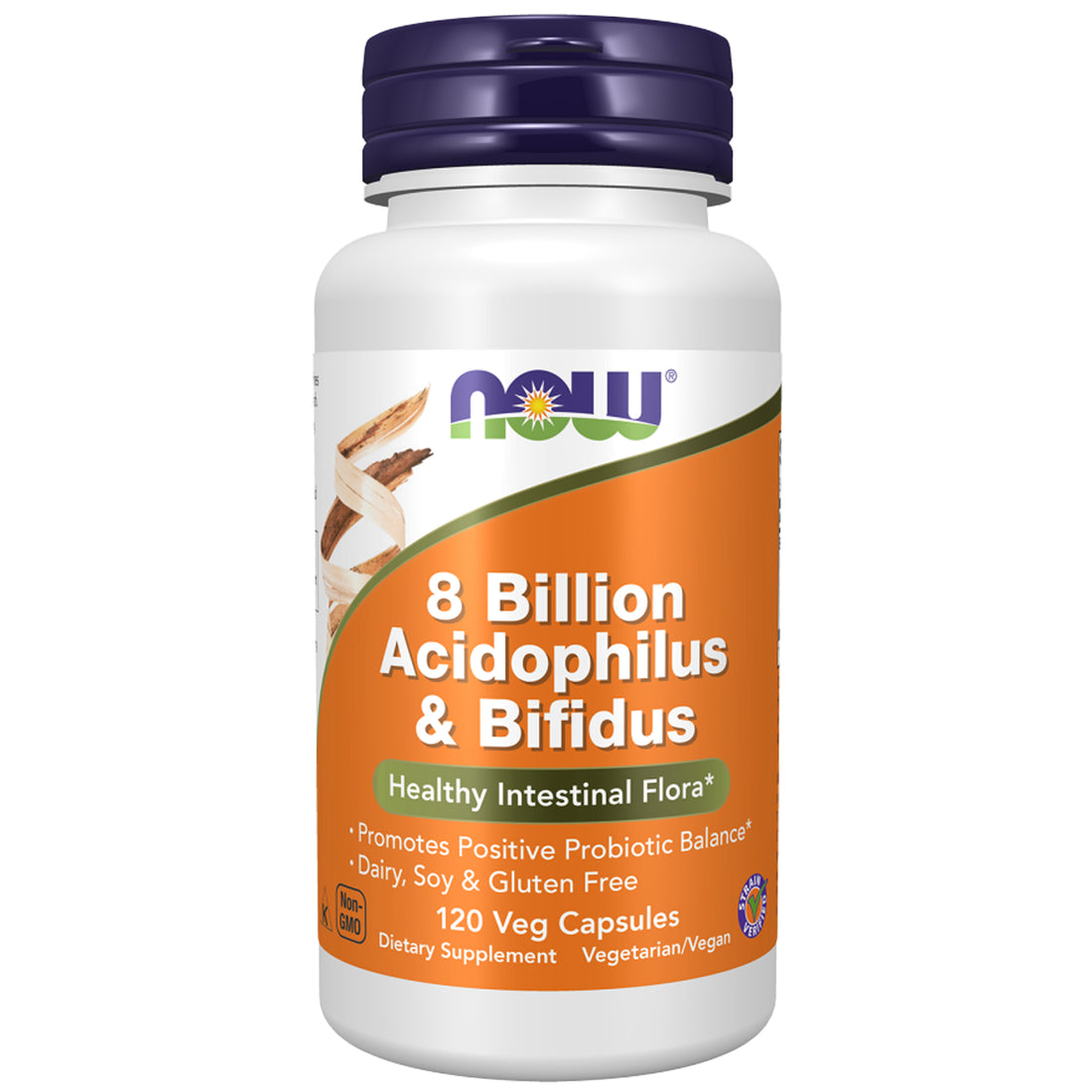 NOW 8 billion acidophilus bifidus Ireland front - Probiotic.ie