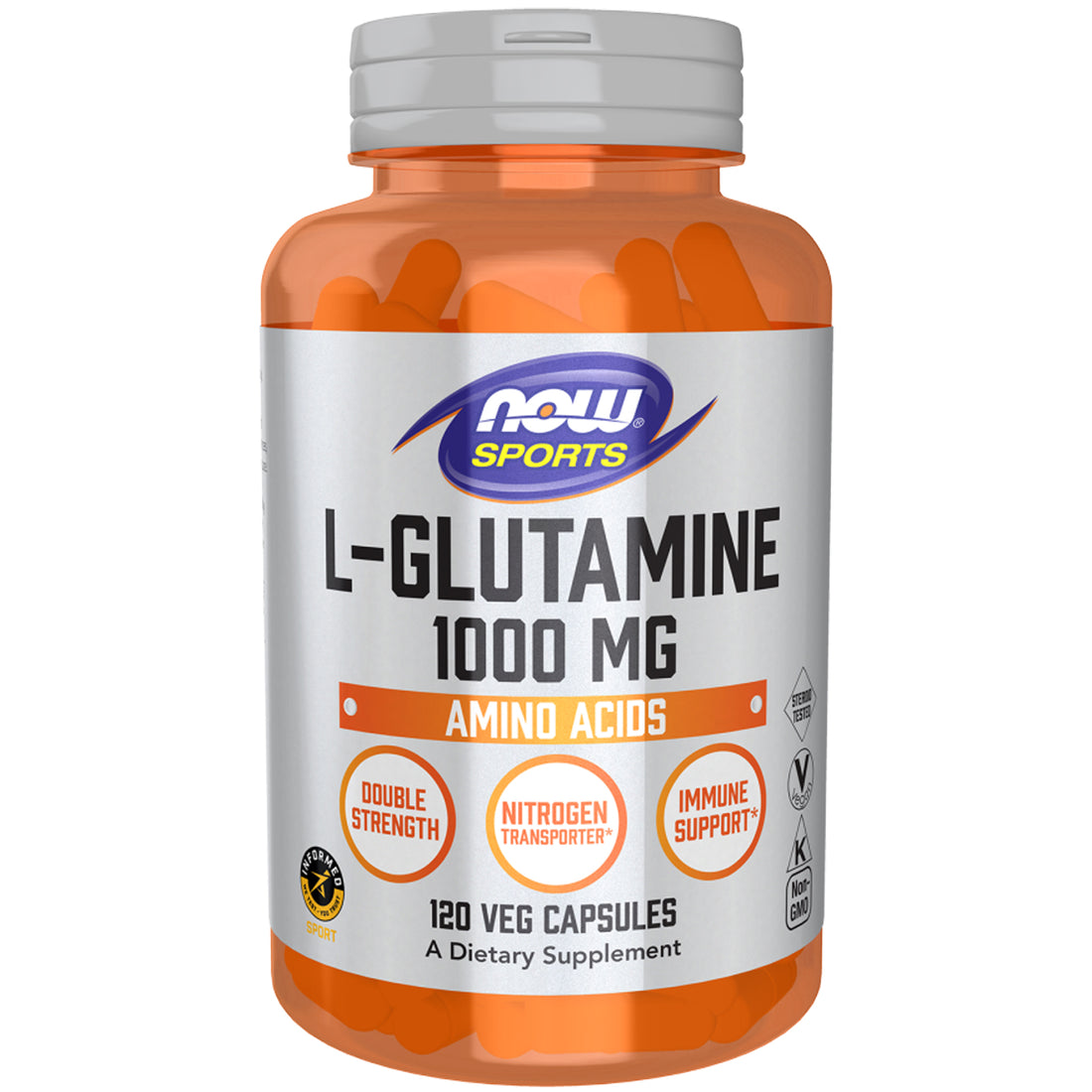 Now L-Glutamine 1000mg Supplement 120 Caps - Ireland - Probiotic.ie 