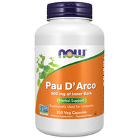 Supplement bottle labeled 'Pau D'Arco' with Now Foods branding on a white background Ireland 