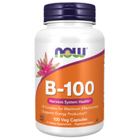 NOW Foods B-Complex 100 Vegan Vitamin B Supplement Ireland - Front of Pack