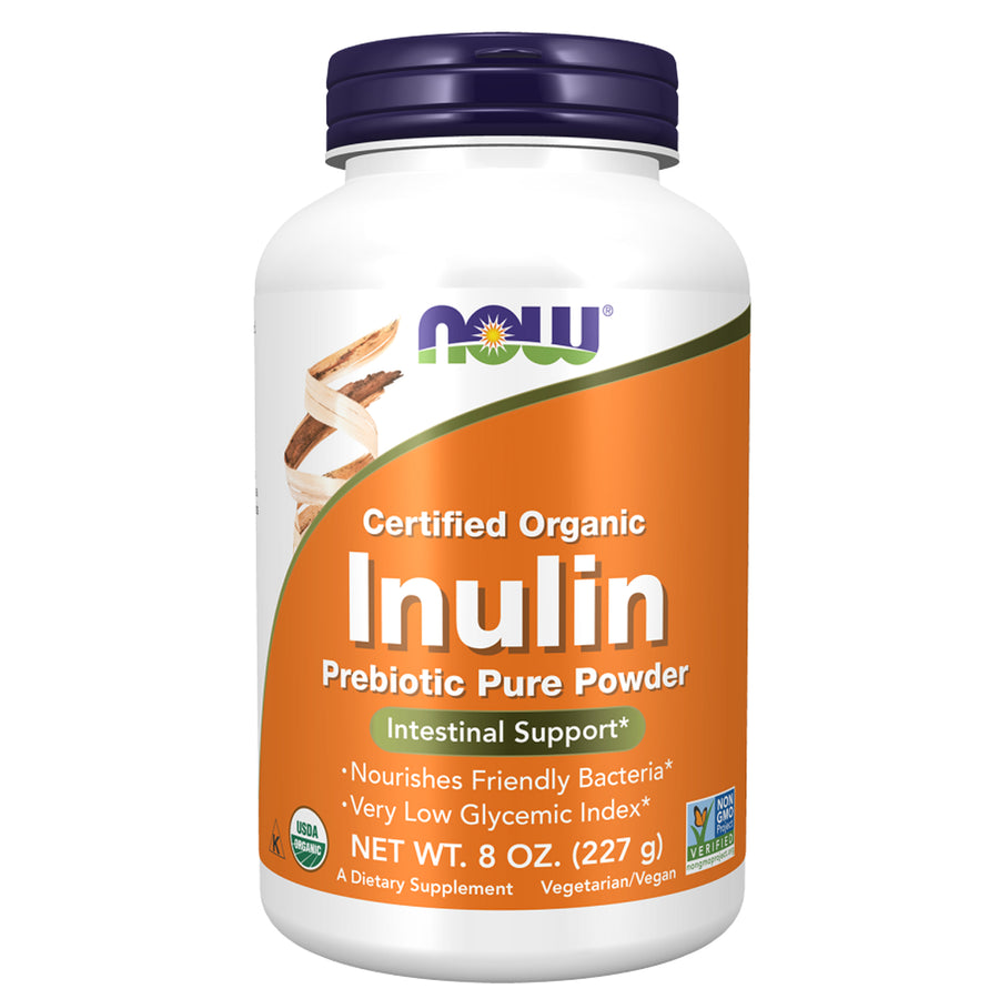 Now Foods Organic Inulin Prebiotic Pure Powder - 227g or 454g