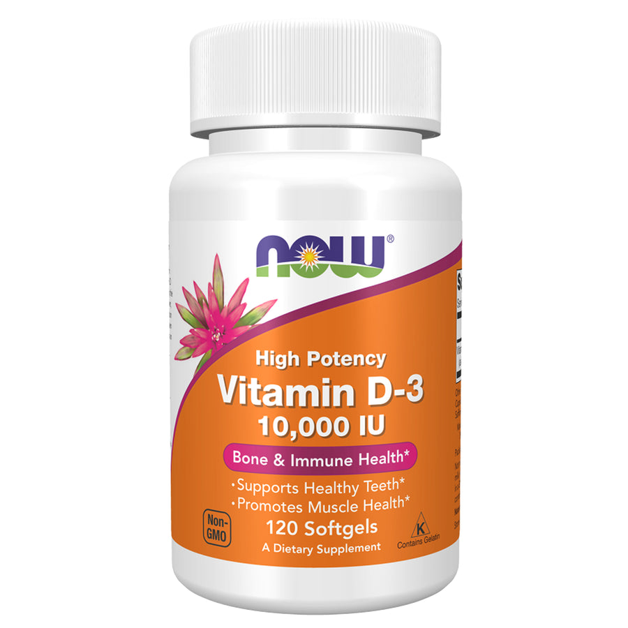 Now Foods Vitamin D3 10,000 IU - 120 Soft Caps