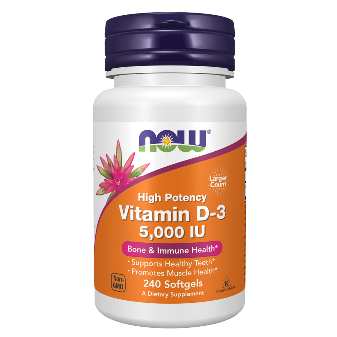 NOW Foods Vitamin D3 5,000 IU High-Potency Softgels Ireland 240 caps