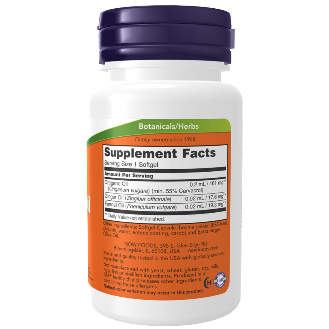 Supplement bottle labeled &