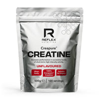 Package of Reflex Nutrition Creapure Creatine on a white background