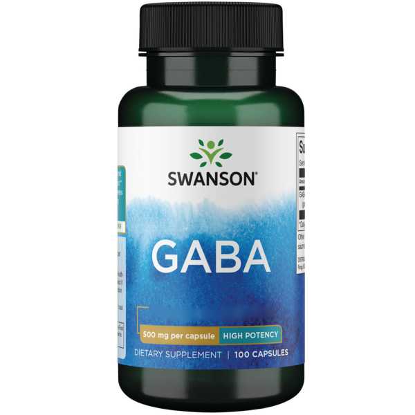 Swanson GABA High Strength 500mg  - 100 Caps