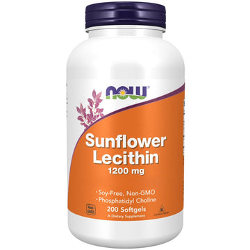 Now Foods Sunflower Lecithin 1200mg - 100/200 Softgels