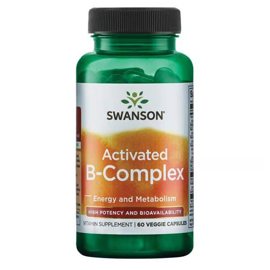 Swanson Activated B-Complex High-Bioavailability Vitamin B Supplement Ireland Front of Bottle