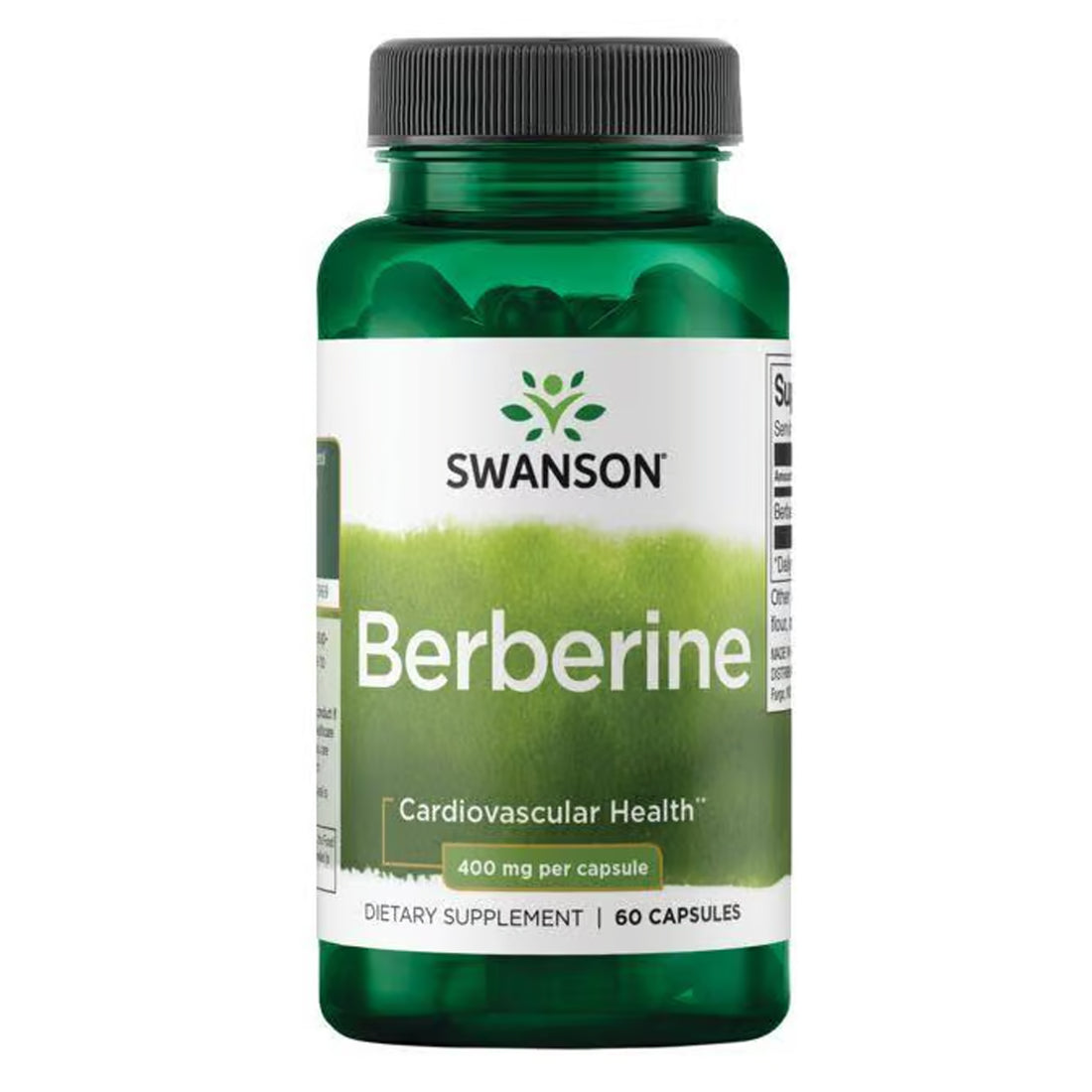 Swanson Berberine HCl 400 mg Herbal Supplement Capsules Ireland Front Jar