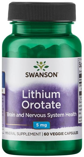 Swanson Lithium Orotate 5mg - 60 Caps