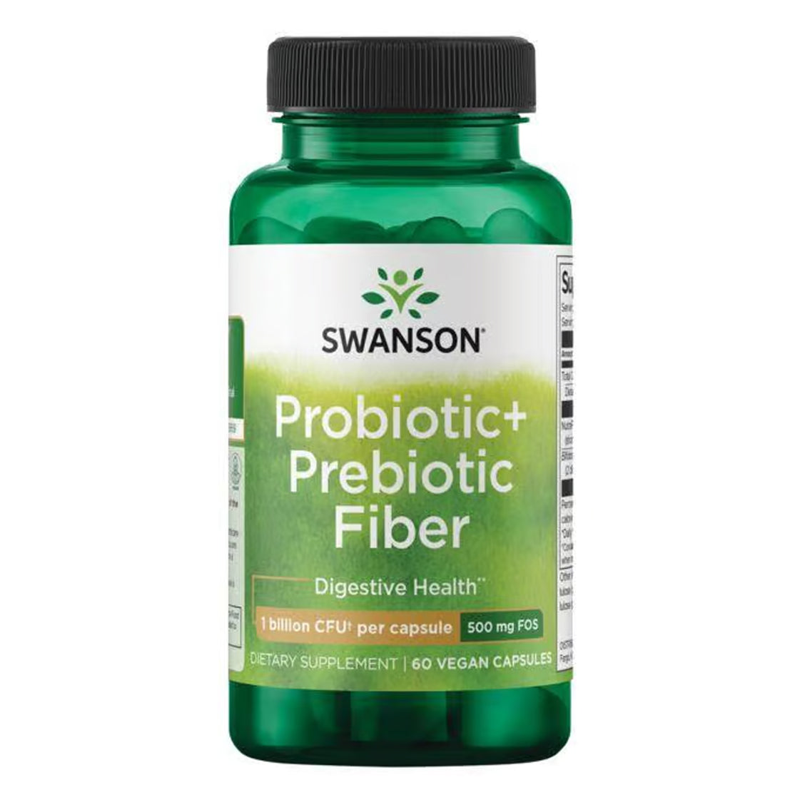 Swanson Probiotic + Prebiotic Fibre 60 Capsules supplement available in Ireland at Probiotic.ie