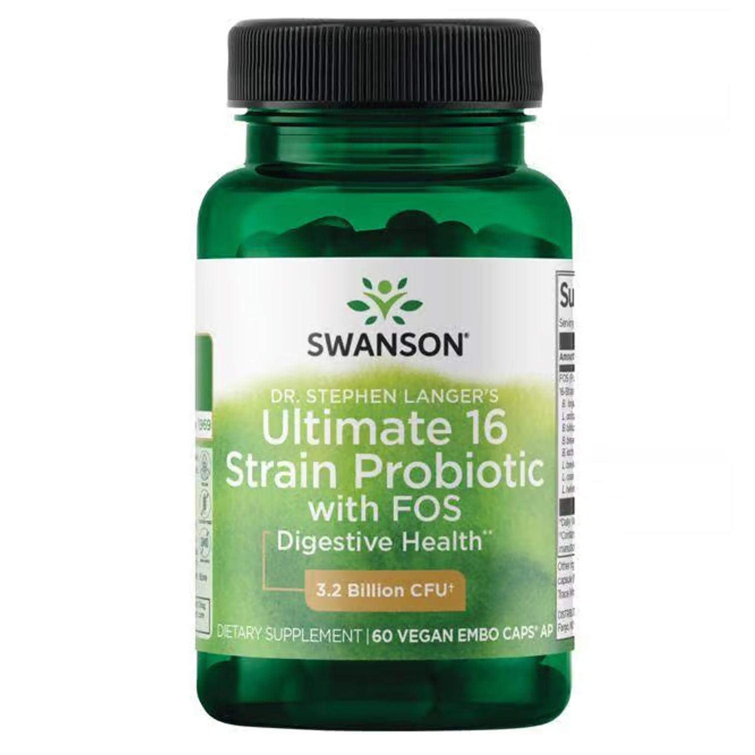 Swanson Ultimate 16 Strain Probiotic with FOS Supplement Ireland Front of Pack