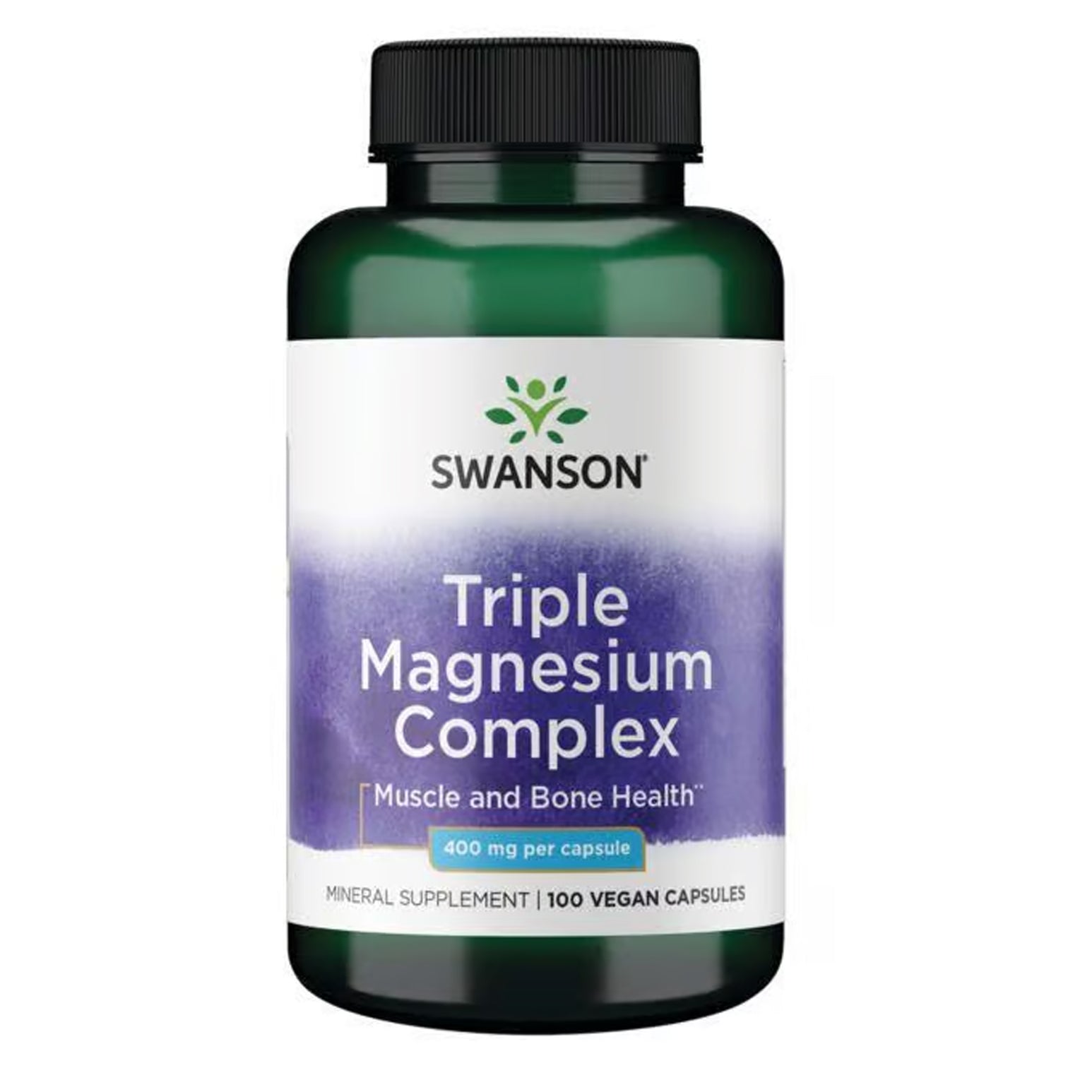 Swanson Triple Magnesium Complex 400mg 30/100/300 Caps