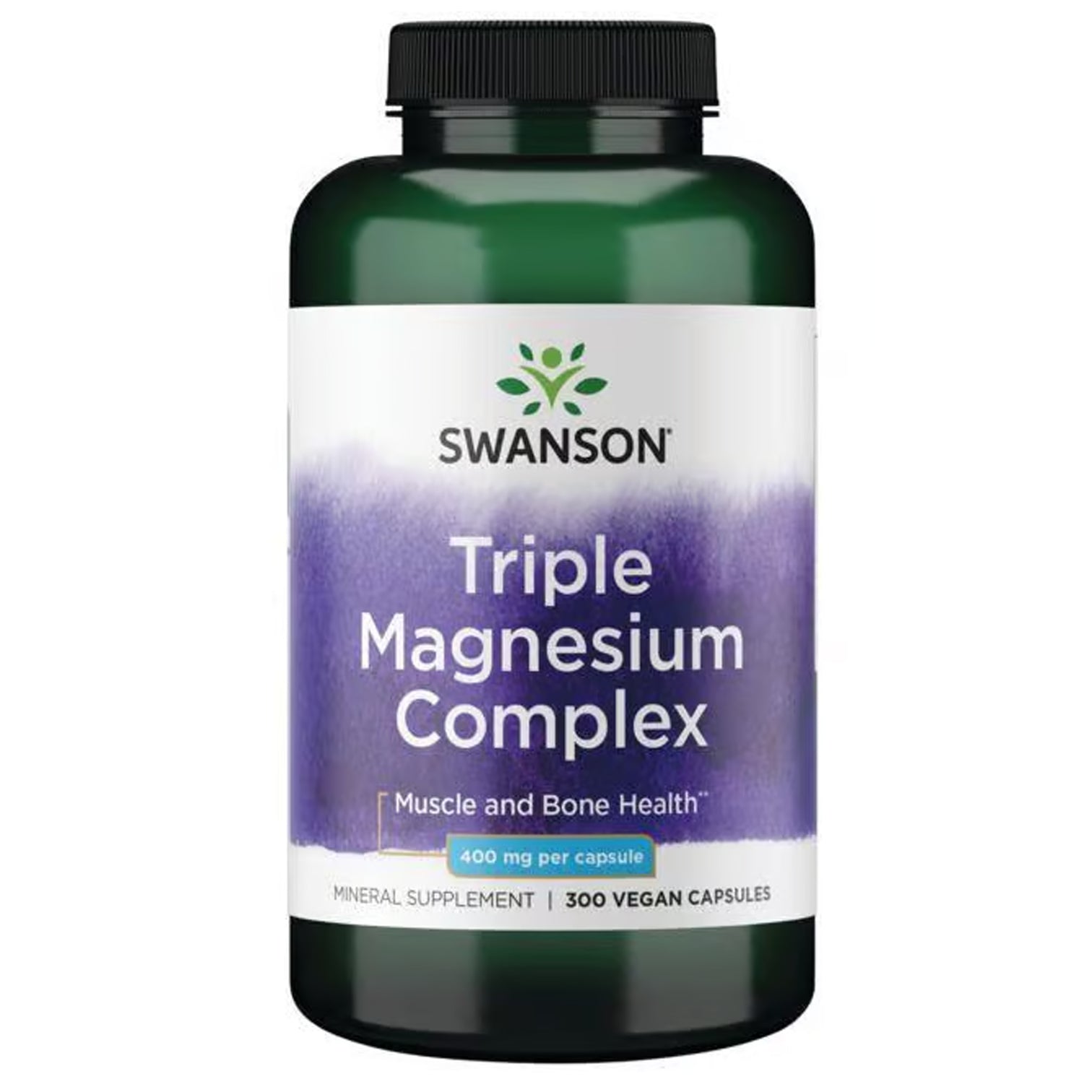 Swanson Triple Magnesium Complex 400mg 30/100/300 Caps