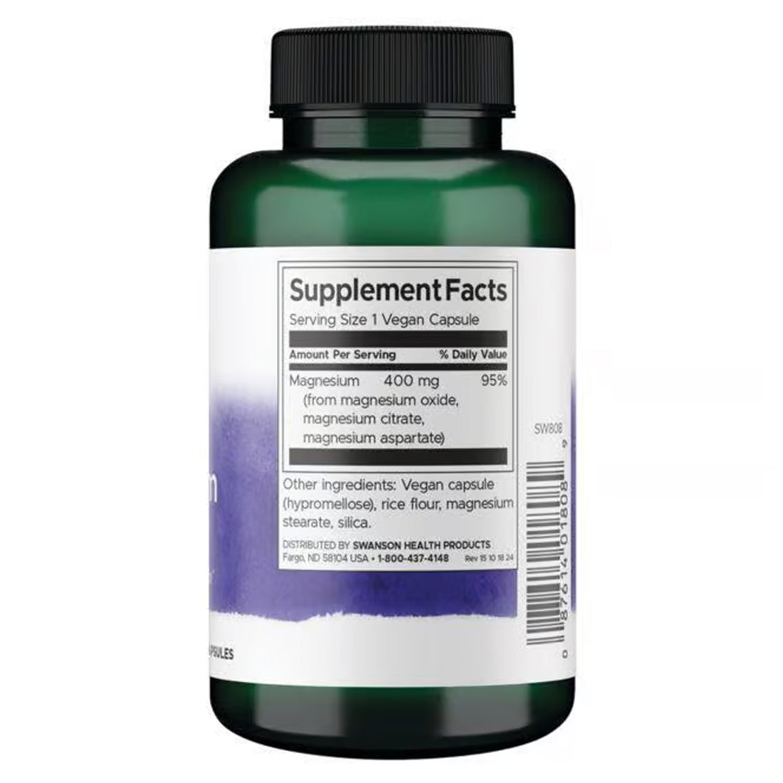 Swanson Triple Magnesium Complex 400mg 100/300 Caps