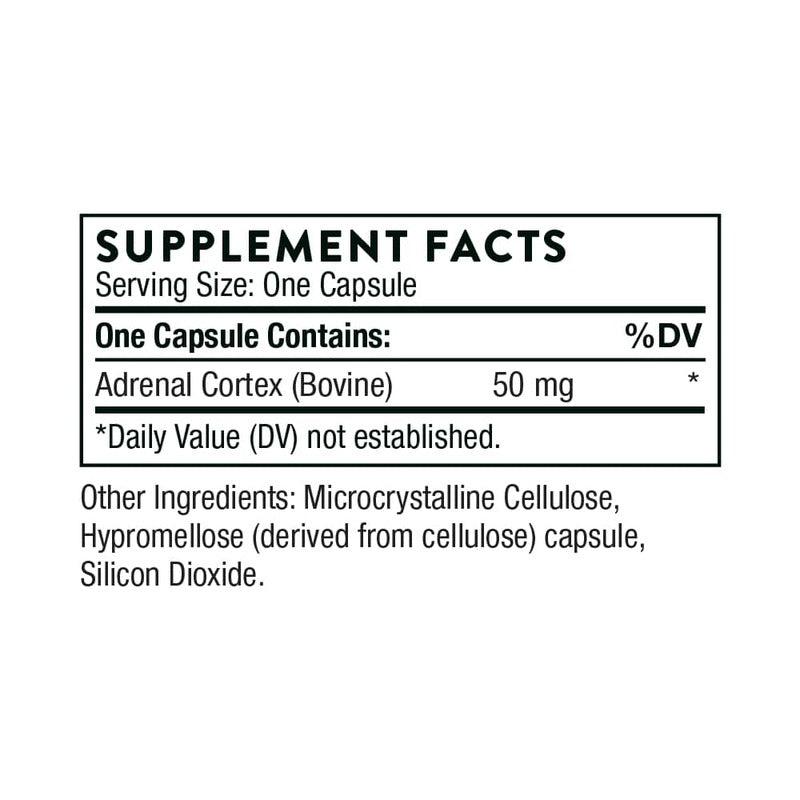Thorne Research Adrenal Cortex 50mg - 60 Capsules