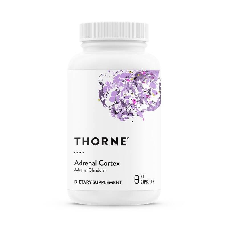 Thorne Adrenal Cortex 50mg 60 Capsules supplement available in Ireland at Probiotic.ie