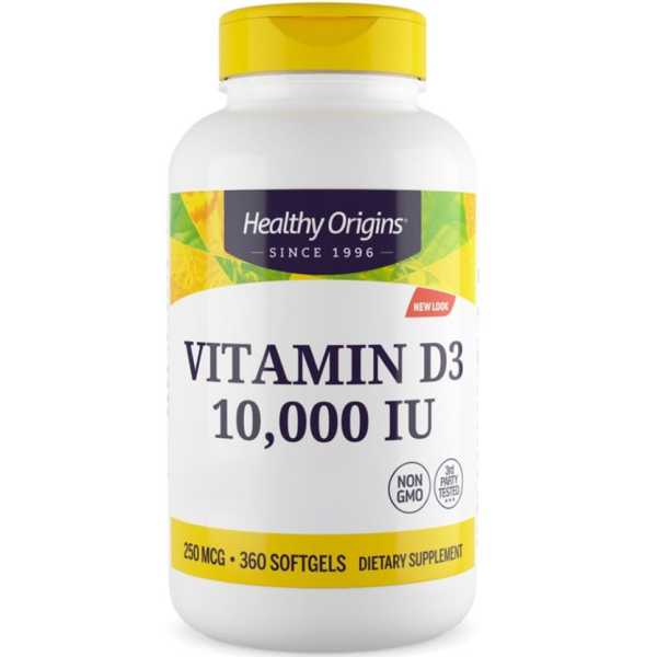 Healthy Origins Vitamin D3 10,000 IU - 360 Softgels