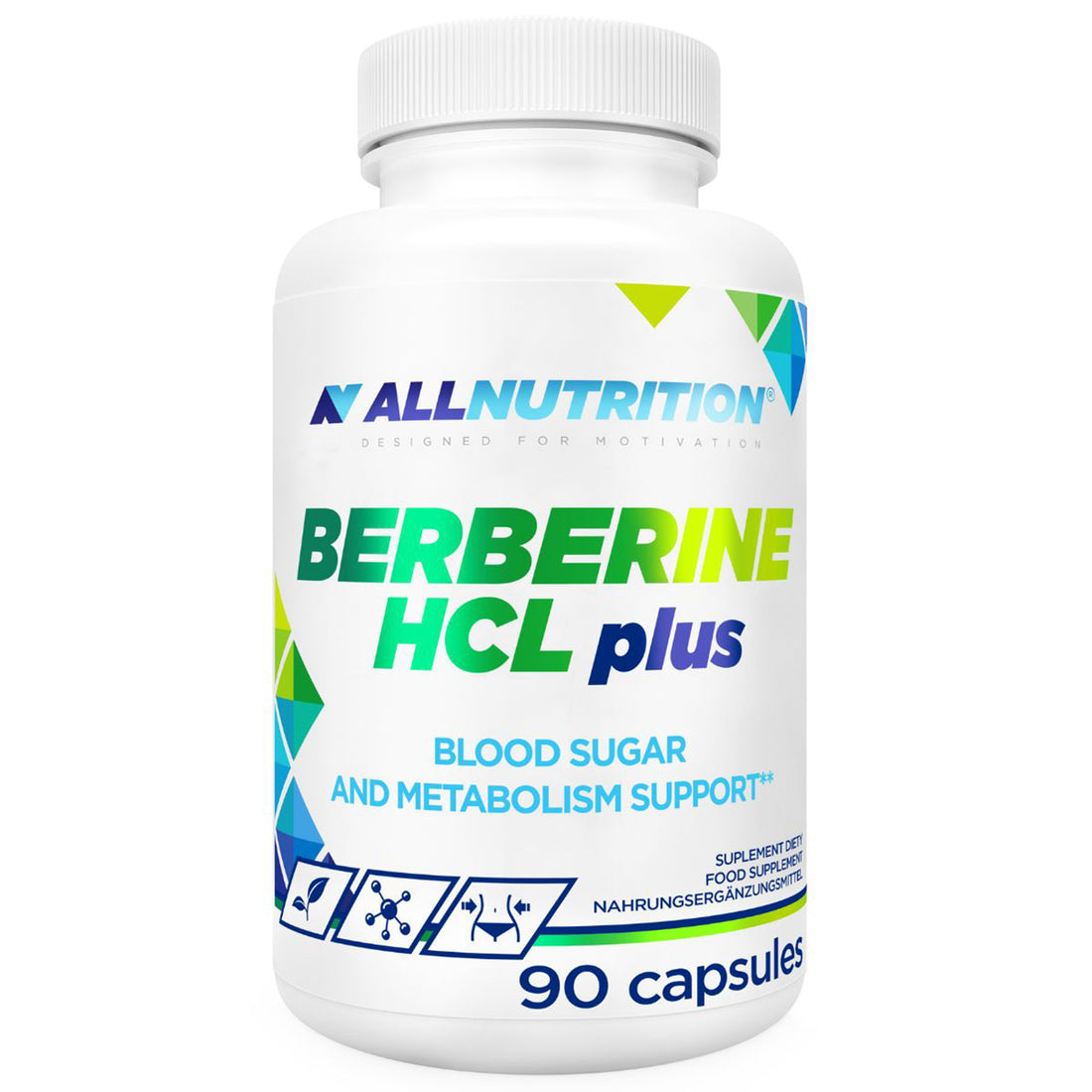 AllNutrition Berberine HCl Plus 90 capsule food supplement bottle