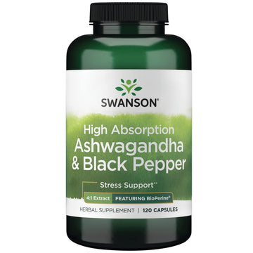 Swanson High Absorption Ashwagandha & Black Pepper 800mg - 120 caps