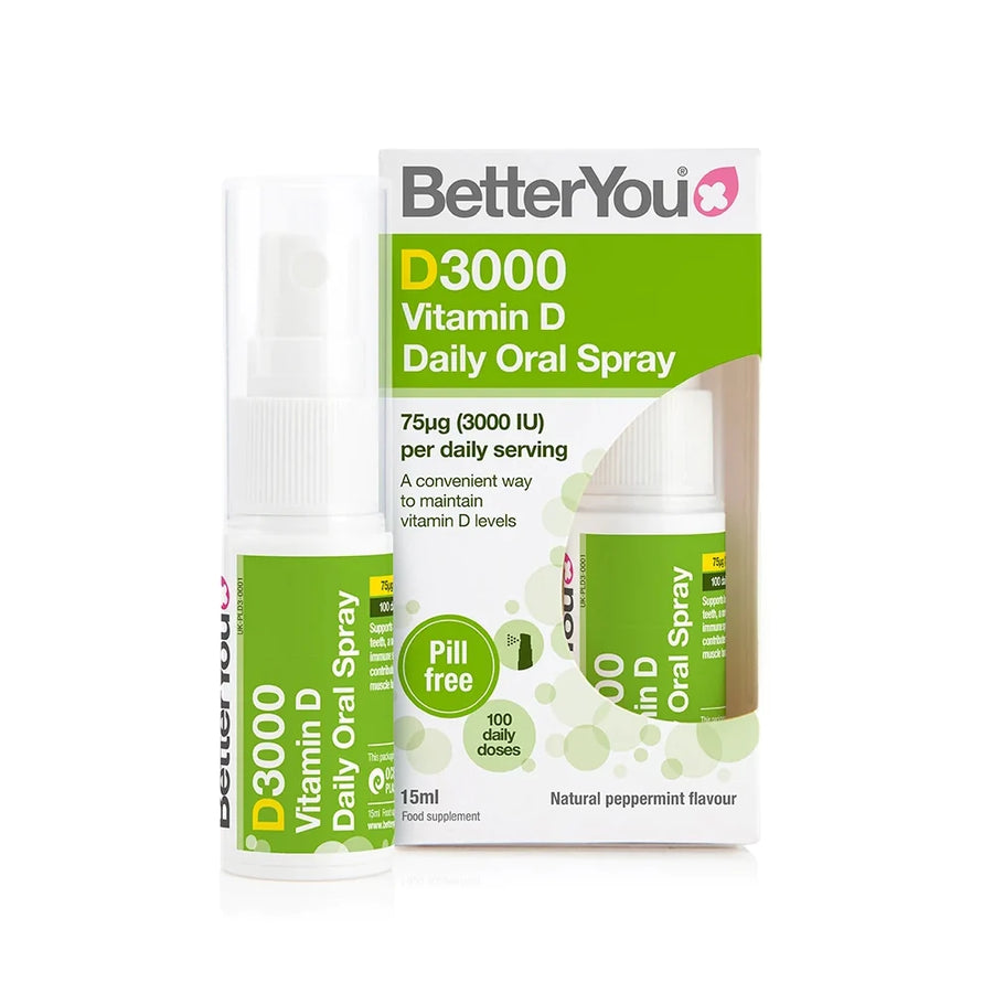 BetterYou - DLux 3000 Vitamin D Tägliches Oralspray -15ml - 100 Dosen.